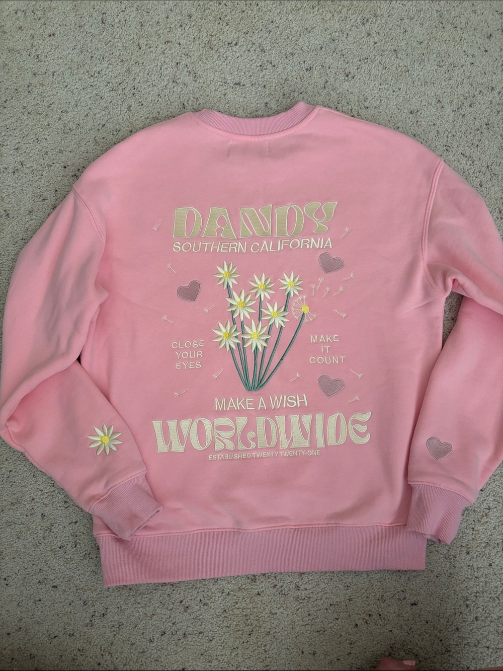 Make a Wish Pink Crewneck Sweatshirt